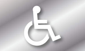Wheelchair braille and tactile signs manufactured by Bathurst Signs