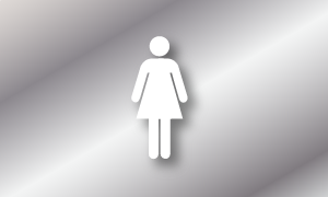 Female braille and tactile signs manufactured by Bathurst Signs